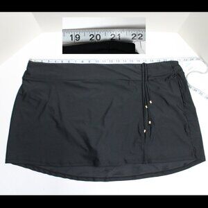 Time and Tru NWT 2X 20W - 22W Black Swim Skirt